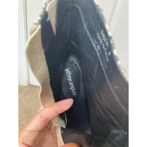 Jeffrey Campbell Khalees snake print booties sz 8 - Picture 11 of 12